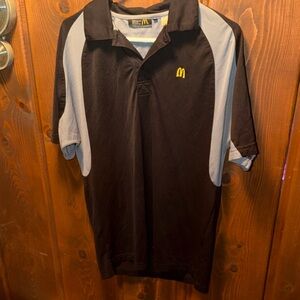 McDonald's Black Polo with Light Gray Panels and Yellow Logo
